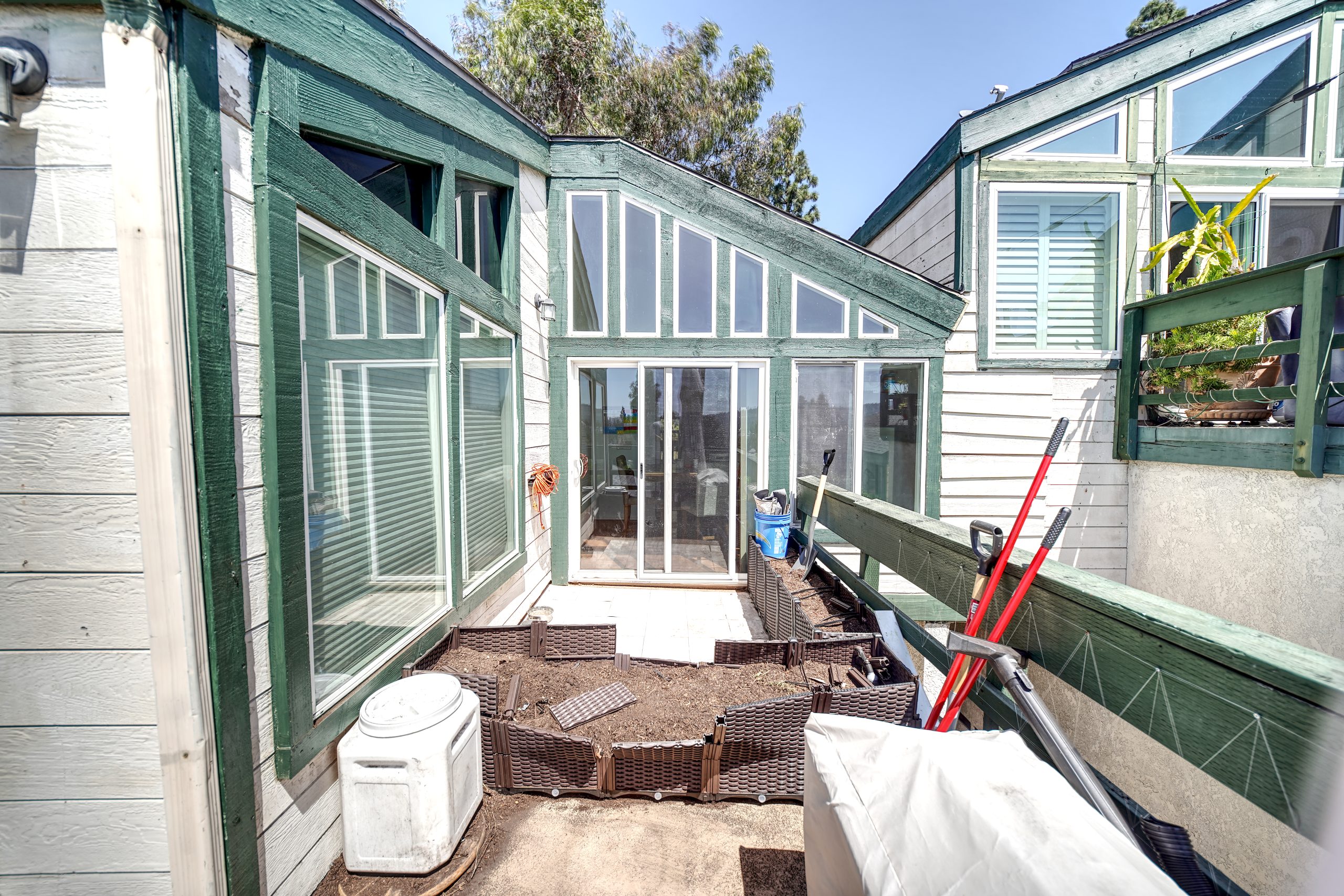 Exterior deck and patio